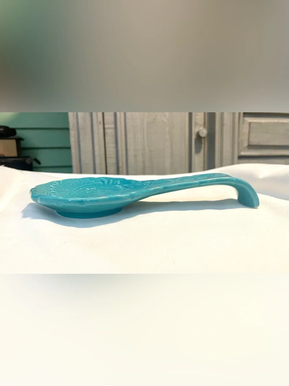 The Pioneer Woman “Retro Flea Market” Spoon Rest -Turquoise- 9